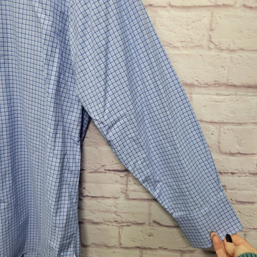 Thomas Pink Classic Fit‎ Checkered Dress Shirt Mens XL Button Down Preppy Formal